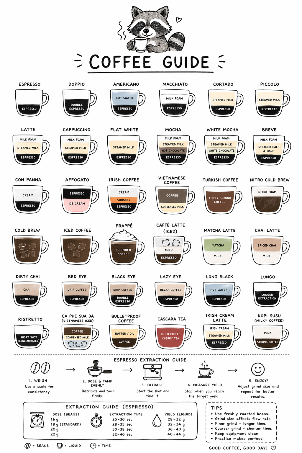 Coffee guide poster